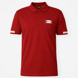 Hugo Boss Burnt Red Polo Shirt Men’s L Regular Fit Stretch New Tags